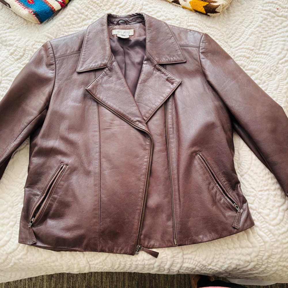 Nine West Moto Jacket Size 12. - Picture 2 of 13